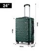 3 Piece Luggage Set Hard Carry On Travel Suitcases Trolley Lightweight with TSA Lock and 2 Covers Green