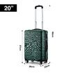 3 Piece Luggage Set Hard Carry On Travel Suitcases Trolley Lightweight with TSA Lock and 2 Covers Green