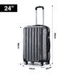 3PCS Luggage Set Hard Carry On Travel Suitcases Trolley Lightweight with TSA Lock 2 Covers Dark Grey