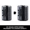 3PCS Luggage Set Hard Carry On Travel Suitcases Trolley Lightweight with TSA Lock 2 Covers Dark Grey