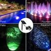 Solar Spotlights Lights Outdoor LED IP68 Waterproof RGB Color Solar Lamp for Swimming Pool, Garden