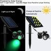 Solar Spotlights Lights Outdoor LED IP68 Waterproof RGB Color Solar Lamp for Swimming Pool, Garden