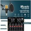 Podcast Microphone Bundle Livestream Mic Kit with Live Sound Card Adjustable Metal Shock Mount Recording Broadcasting Gold