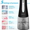 Cordless Water Dental Flosser Rechargeable 5 Modes and 5 Jet Tips for Family