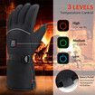 Electric Heated Gloves with Temperature Adjustment Lithium Batteries Heating Gloves for Motorcycle Cycling Ski Hiking Climb