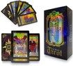 Holographic Tarot Cards for Deck Rider Waite Fortune Telling 78Pcs with Guide Book in Colorful Box Beginner Board Game