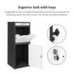 Letterbox Parcel Mailbox Freestanding Drop Post Delivery Box Locking for Home Package