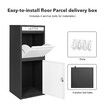 Letterbox Parcel Mailbox Freestanding Drop Post Delivery Box Locking for Home Package