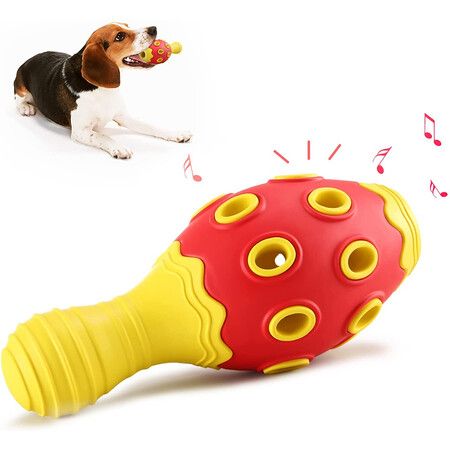 Chew Bell Toy for Puppies,Puzzle Toys for Aggressive Chewers, Bowling Dog Toy