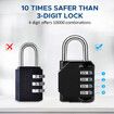 Combination Lock, 4 Digit Combination Padlock for School Gym Sports Locker, Fence, Toolbox, Case, Hasp Cabinet Storage (1 Pack, Black)