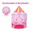 Kids Teepee Pop Up Tent 3 In 1 Playhouse Ball Pit Crawl Tunnel Basketball Hoop Playground Activity Centre Princess Castle