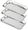 Stainless Steel 3 Pack Tray Plate Instruments Tools Tray Organizer