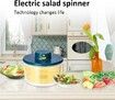 Electric Salad Spinner 3L Vegetable Washer USB Electric Chargeble Lettuce Cleaner and Dryer BPA Free