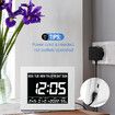 Digital Calendar Clock LED Dementia Bedside Alarm 8 Inch Large Wall Table Desk 8 Languages 4 Dimming Levels White