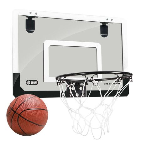 Can be Mounted on Walls Hanged on Door Fityle Hanging Basketball Hoop with Ball Pump Toy for Kids with All Accessories A 
