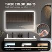 Bathroom LED Vanity Mirror with Lights Wall Mounted Anti-Fog Lighted Bathroom Mirror Dimmable LED Makeup Mirror 120x80cm