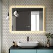 LUXSUITE Bathroom Mirror Smart Fogless LED Rectangular Wall Mounted for Shower Vanity Salon 80X60cm