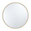 LUXSUITE Bathroom Mirror Smart LED Fogless Round Wall Mounted for Shower Vanity Salon 80cm