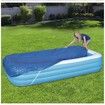 262x175cm Rectangular Inflatable Pool Cover with holes suitable for BESTWAY 58319