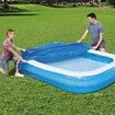 340x230cm Rectangular Inflatable Pool Cover with holes suitable for BESTWAY 58108