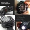 3-in-1 Outdoor Sports Rechargeable Bright LED Flashlight Compass Wrist Watch Wristband Sports Mens Watches