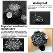 3-in-1 Outdoor Sports Rechargeable Bright LED Flashlight Compass Wrist Watch Wristband Sports Mens Watches