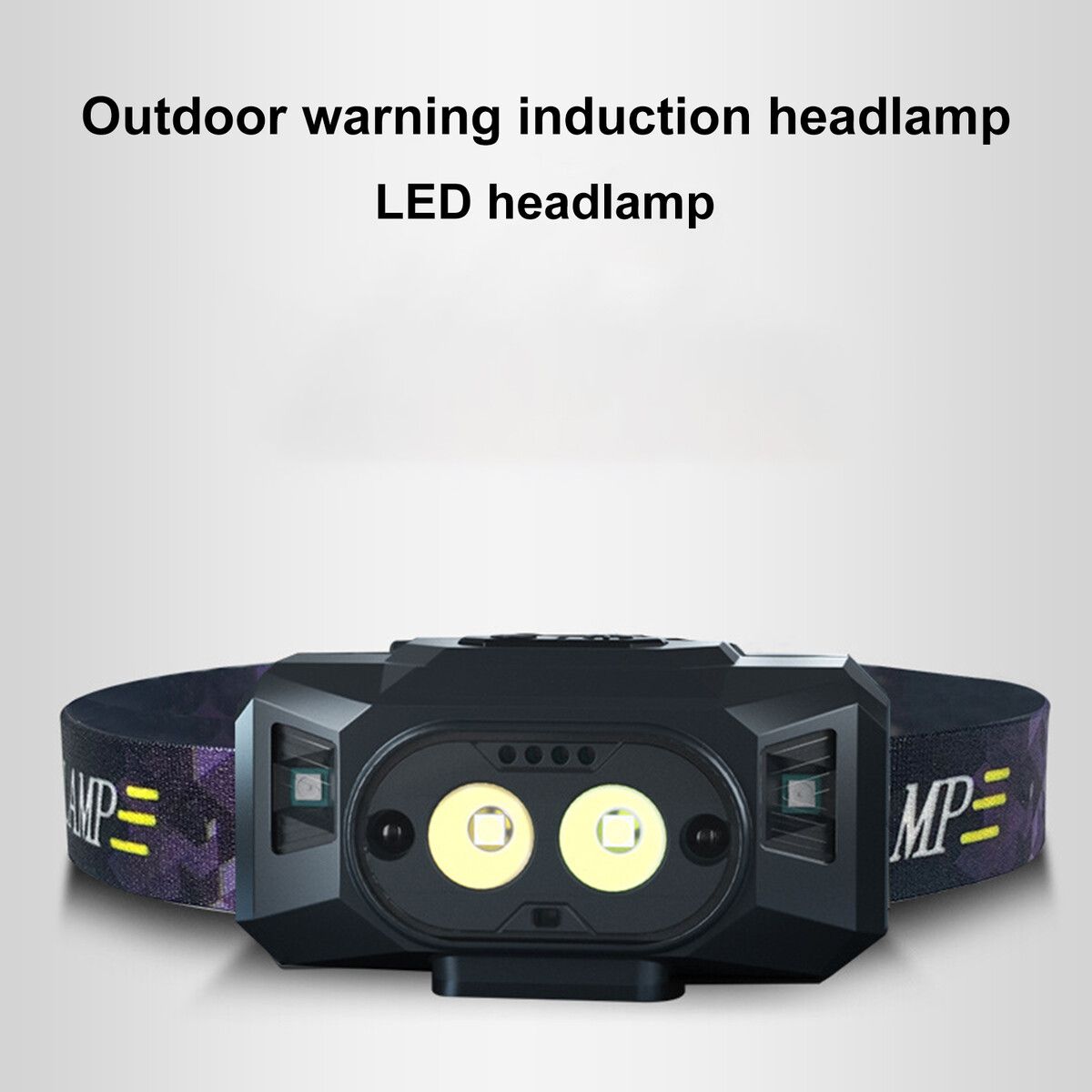 Shock proof Headlight LED 6 Light Modes Compact Auto Sensor Head Lamp Torch for Runner