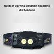 Shock proof Headlight LED 6 Light Modes Compact Auto Sensor Head Lamp Torch for Runner