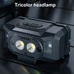 Shock proof Headlight LED 6 Light Modes Compact Auto Sensor Head Lamp Torch for Runner