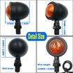 Universal Motorcycle Turn Signals Amber Turn Signals Light (1 Pack) Black