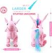 Unicorn Toy Electronic Plush Cute Stuffed Pony Toy Singing Music Walking Unicorn Plush Toy (Pink)