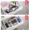 16 PCS Clear Plastic Drawer Organizers Set, Vtopmart 4-Size Versatile Bathroom and Vanity Drawer Organizer Trays, Storage Bins for Makeup, Jewelries, Kitchen Utensils and Office