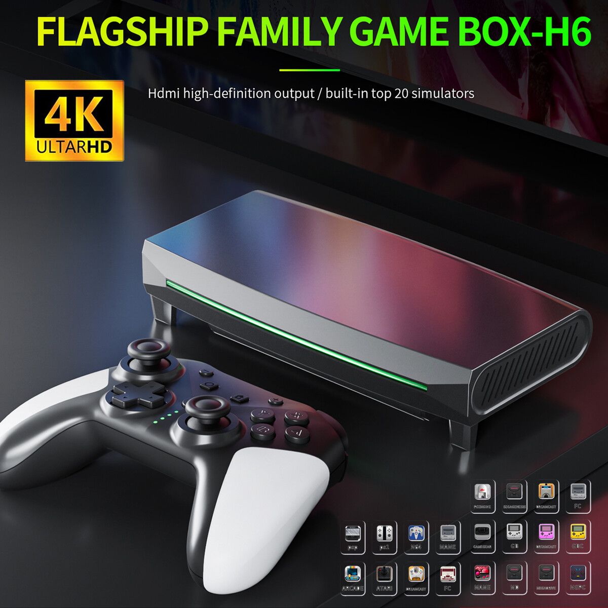 Video Game Console 12000+ Retro Games  System PSP Family TV Gamebox 2.4G Wireless Controller PS1/N64/ARCADE/MAME 64G