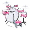 Jazz Drum Play Set For Kid Toddler Musical Educational Instrument Toy Plastic Pink 10 Pieces