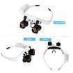 LED Magnifying Glasses Head  with Light  Headband  Hands-Free Magnification with 3X, 4X, 5X, 6X, 7X, 10X Warm and Cool LED Lights