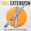 Heavy Duty Drawer Slide Locking Guide Rails Ball Bearing Runners Cabinet Track 227Kg