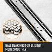 Heavy Duty Drawer Slide Locking Guide Rails Ball Bearing Runners Cabinet Track 227Kg