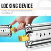 Heavy Duty Drawer Slide Locking Guide Rails Ball Bearing Runners Cabinet Track 227Kg