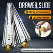 Heavy Duty Drawer Slide Locking Guide Rails Ball Bearing Runners Cabinet Track 227Kg
