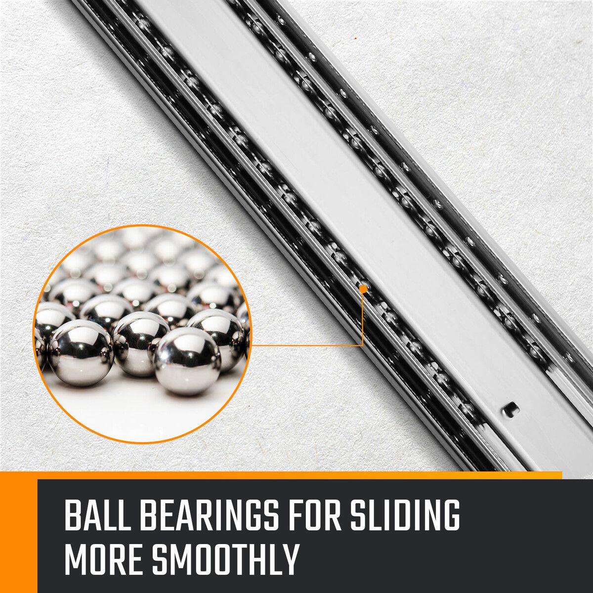 Drawer Runners Slide Heavy Duty Locking Rails Ball Bearing Cabinet ...