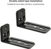 Universal Soundbar Wall Mount Brackets Floating Shelf Sound Bar Speaker Holders Metal Black Stand Kit