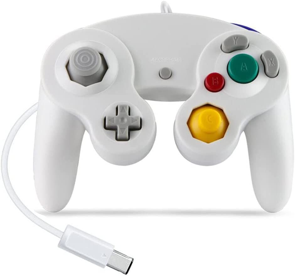 Wired Shock Classic Controller Gamepad Joystick Joypad Compatible for Nintendo GameCube NGC Wii Console Video Games Color