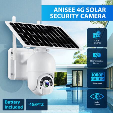 4G Solar Security Camera Wireless Outdoor CCTV Home Surveillance System with Battery Remote Control
