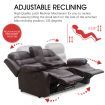 Luxsuite 3 Pcs Recliner Sofa Sets Leather Lounge Sofa Recliner Couch Manual Reclining Sofa Love Seat 6 Seaters for Living Room