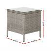 Gardeon Side Table Coffee Patio Desk Outdoor Furniture Rattan Indoor Garden Grey