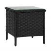 Gardeon Side Table Coffee Patio Desk Outdoor Furniture Rattan Indoor Garden Black