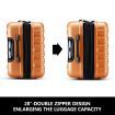 3PCS Luggage Suitcase Set Hard Carry On Travel Trolley Lightweight with TSA Lock and 2 Covers Orange