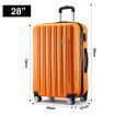 3PCS Luggage Suitcase Set Hard Carry On Travel Trolley Lightweight with TSA Lock and 2 Covers Orange