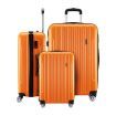 3PCS Luggage Suitcase Set Hard Carry On Travel Trolley Lightweight with TSA Lock and 2 Covers Orange