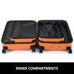 2 PCS Luggage Set Travel Suitcases Hard Carry On Rolling Trolley Lightweight with TSA Lock Orange